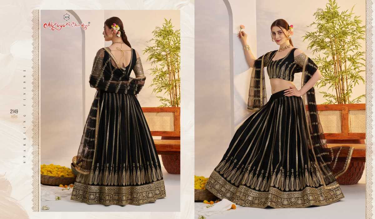 Georgette Embroidered Zari Work Sequins Lehenga
